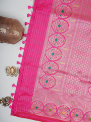 Katan Grey Katan Semi Silk Manoranjitham Weaves - Handloom Store