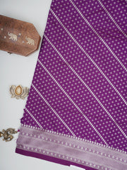 Katan Purple Katan Semi Silk Manoranjitham Weaves - Handloom Store