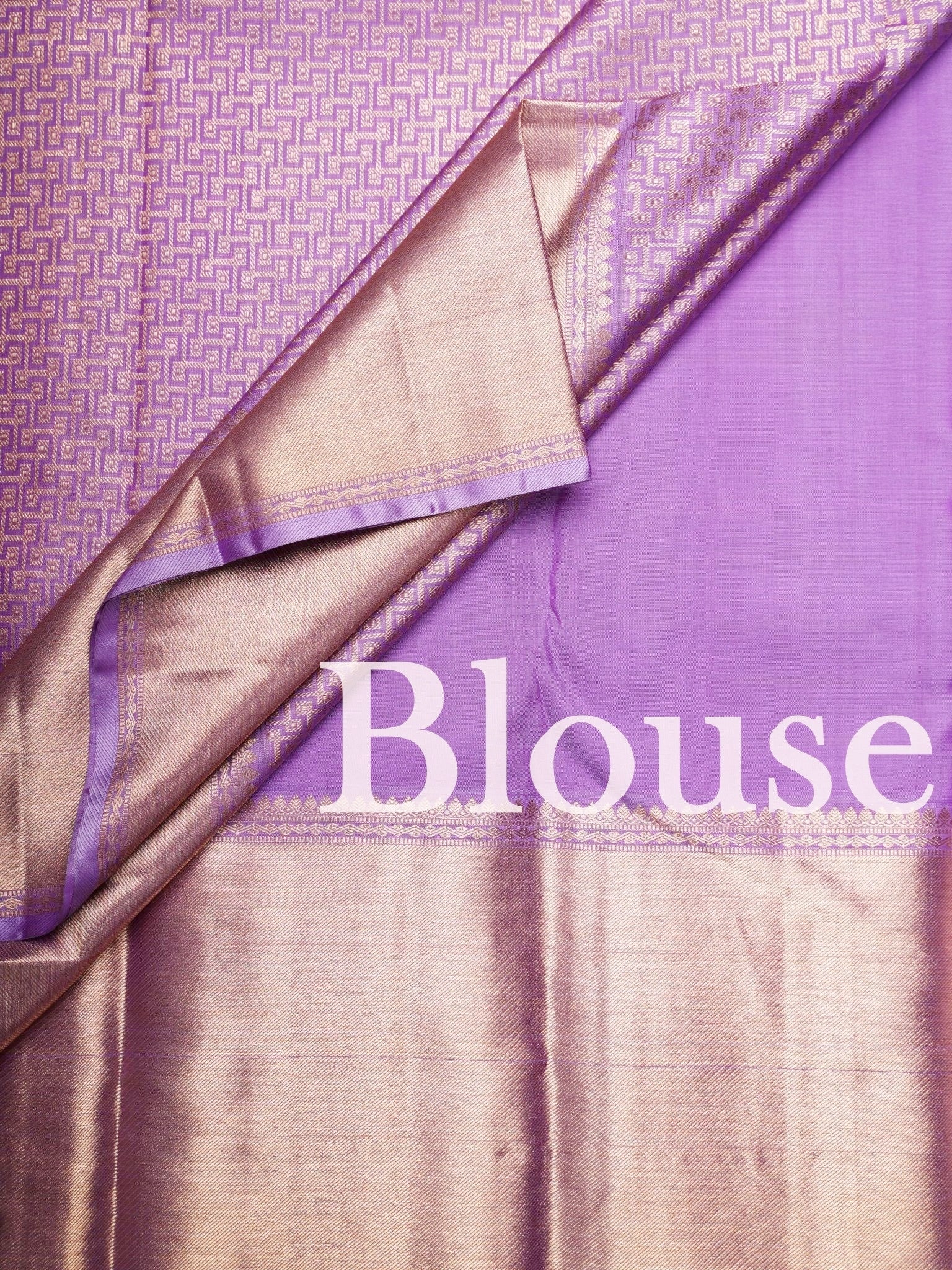 Kanchipuram Silk Violet 100% Pure Silk  - Manoranjitham Weaves - Handloom Store