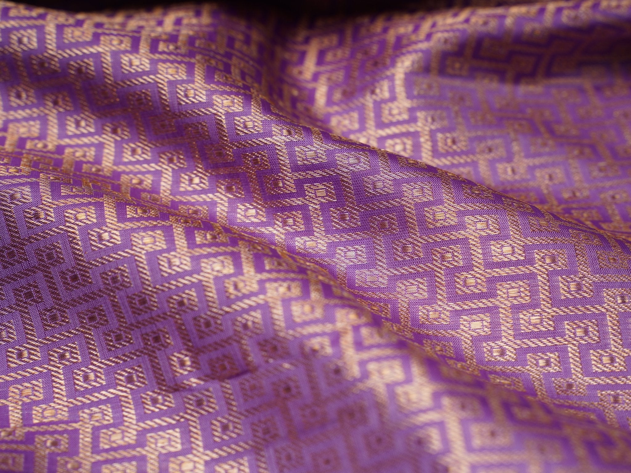 Kanchipuram Silk Violet 100% Pure Silk  Manoranjitham Weaves - Handloom Store
