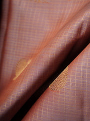 Kanchipuram Silk Light Brown 100% Pure Silk  Manoranjitham Weaves - Handloom Store
