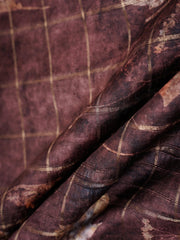 Tussars Brown  Semi Tussar Manoranjitham Weaves - Handloom Store