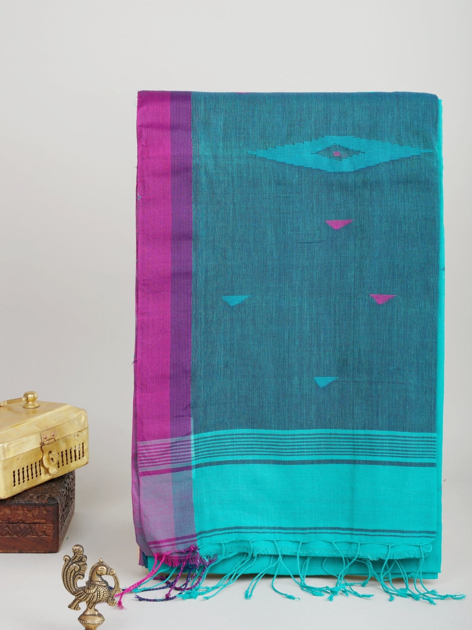 Cotton Purple 100% Pure Cotton Manoranjitham Weaves - Handloom Store
