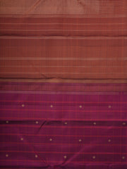 Kanchipuram Silk Magentanta Pink 100% Pure Silk  Manoranjitham Weaves - Handloom Store