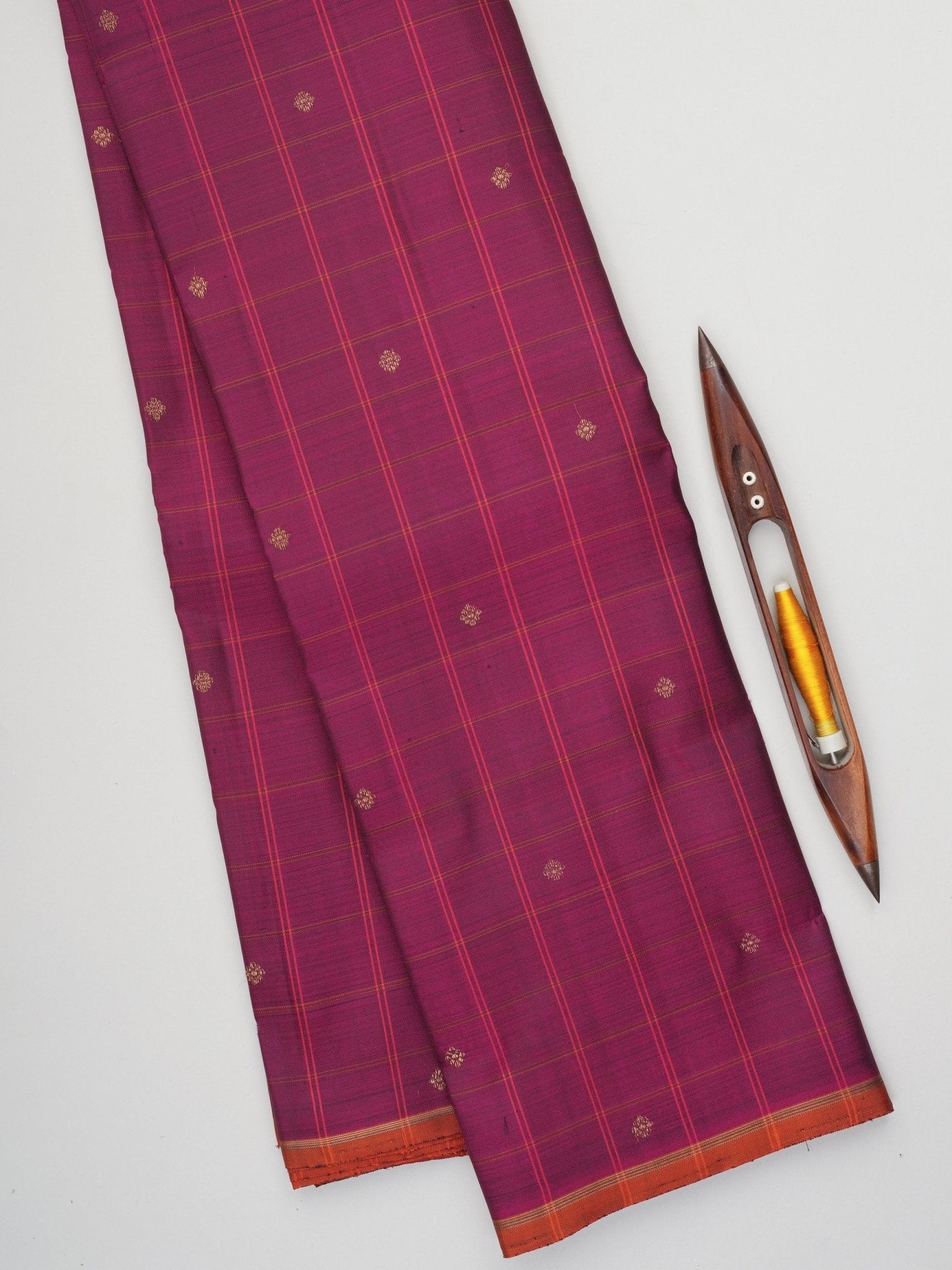 Kanchipuram Silk Magentanta Pink 100% Pure Silk  Manoranjitham Weaves - Handloom Store