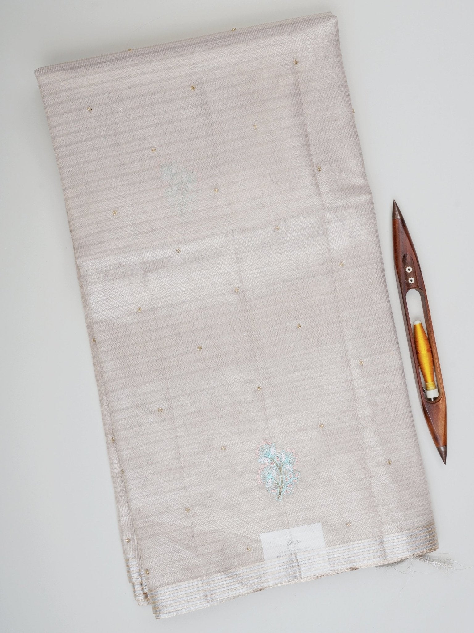 tissue Silver 100% Pure Tissue - Manoranjitham Weaves - Handloom Store