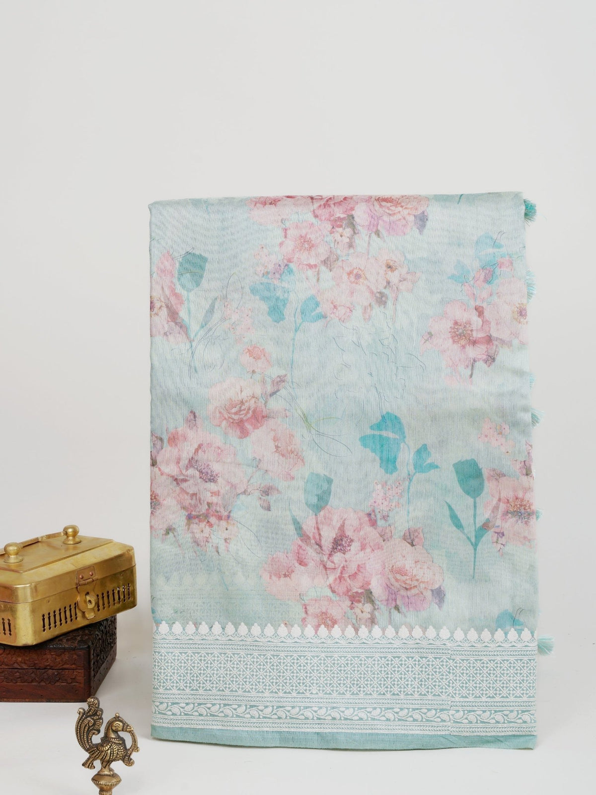 Tussars Green Semi Tussar Manoranjitham Weaves - Handloom Store