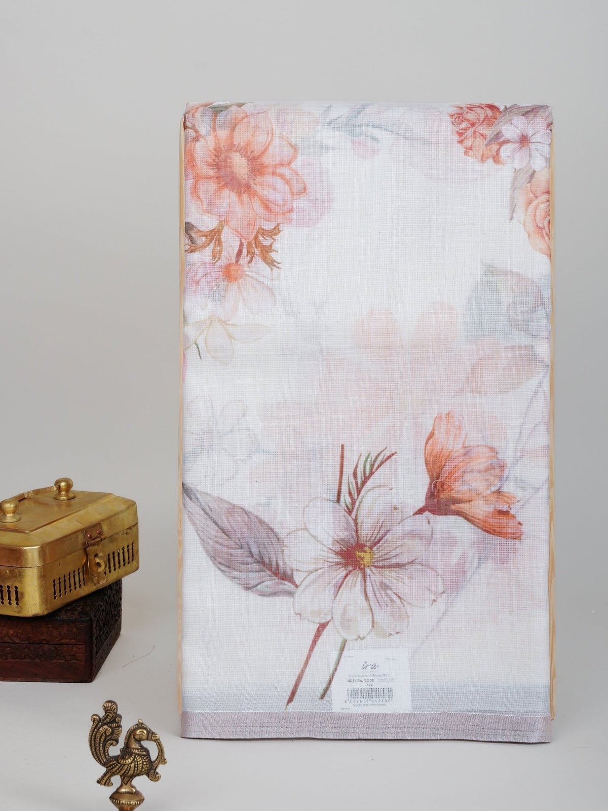Linen White Silk Kota