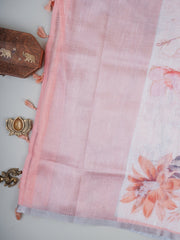 Linen White Silk Kota
