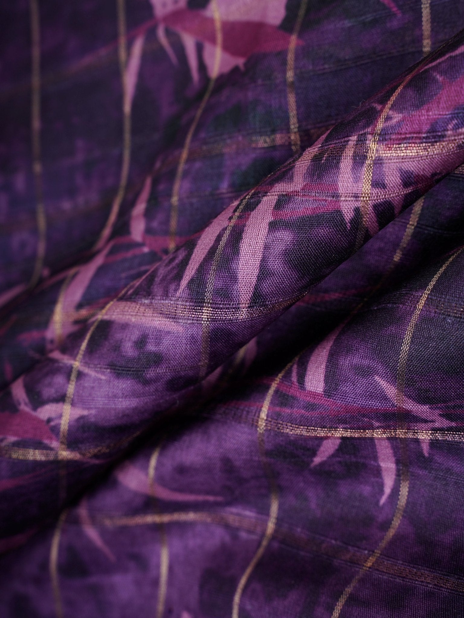 Tussars Violet Semi Tussar Manoranjitham Weaves - Handloom Store