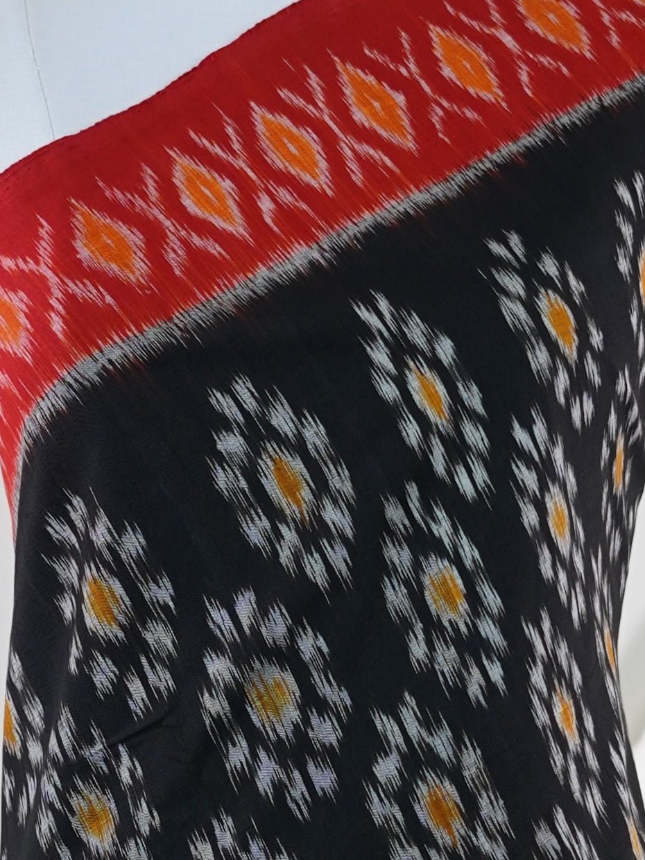 Handspun Cotton Black 100% Pure Cotton - Manoranjitham Weaves - Handloom Store