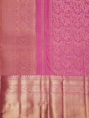 Kanchipuram Silk Pink 100% Pure Silk  Manoranjitham Weaves - Handloom Store