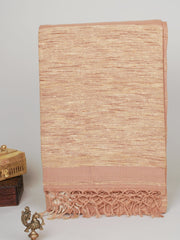Handspun Cotton Tan Cream Handpsun Cotton Manoranjitham Weaves - Handloom Store