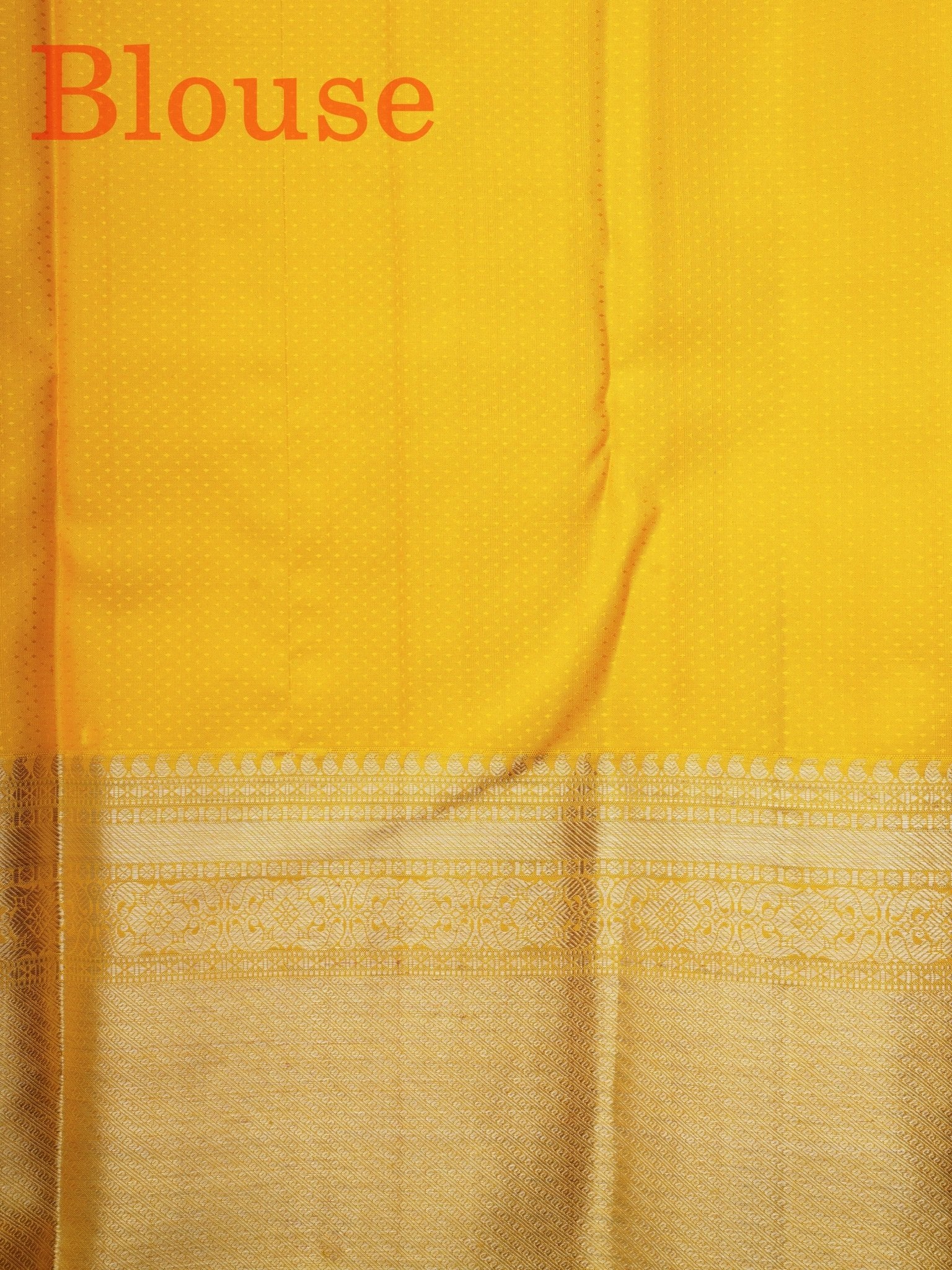 Kanchipuram Silk Yellow 100% Pure Silk  Manoranjitham Weaves - Handloom Store