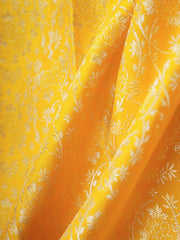 Kanchipuram Silk Yellow 100% Pure Silk  Manoranjitham Weaves - Handloom Store
