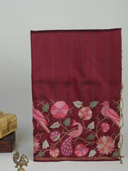 Kanchipuram Silk  100% Pure Silk  Manoranjitham Weaves - Handloom Store
