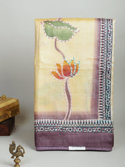 Tussar  100% Pure Tussar Manoranjitham Weaves - Handloom Store