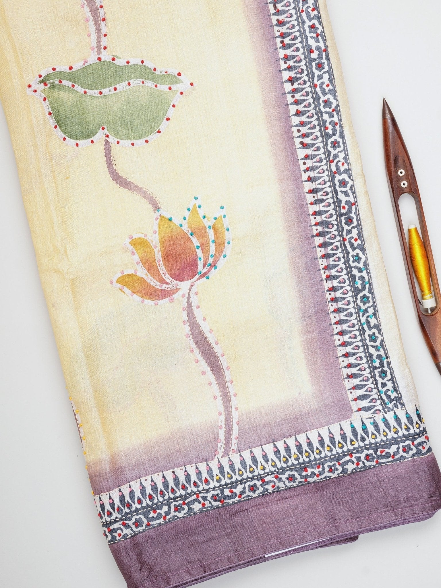 Tussar  100% Pure Tussar Manoranjitham Weaves - Handloom Store