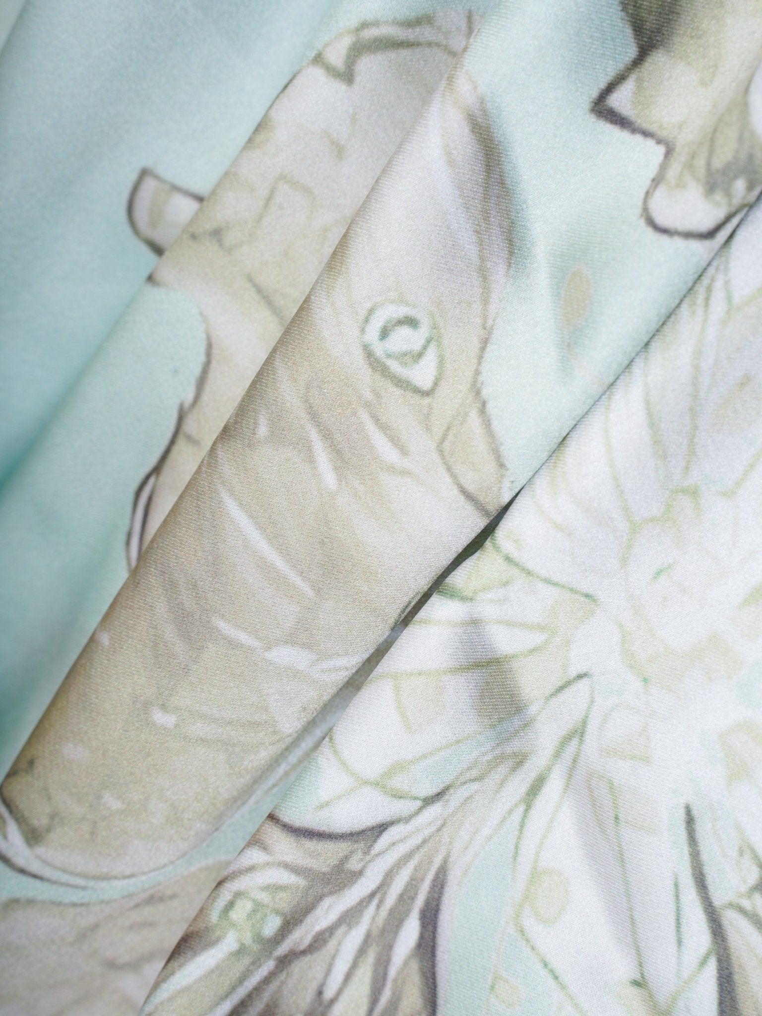 Mushru Light Green Semi Mushru Manoranjitham Weaves - Handloom Store