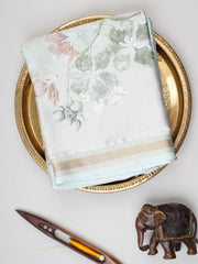 Mushru Light Green Semi Mushru Manoranjitham Weaves - Handloom Store