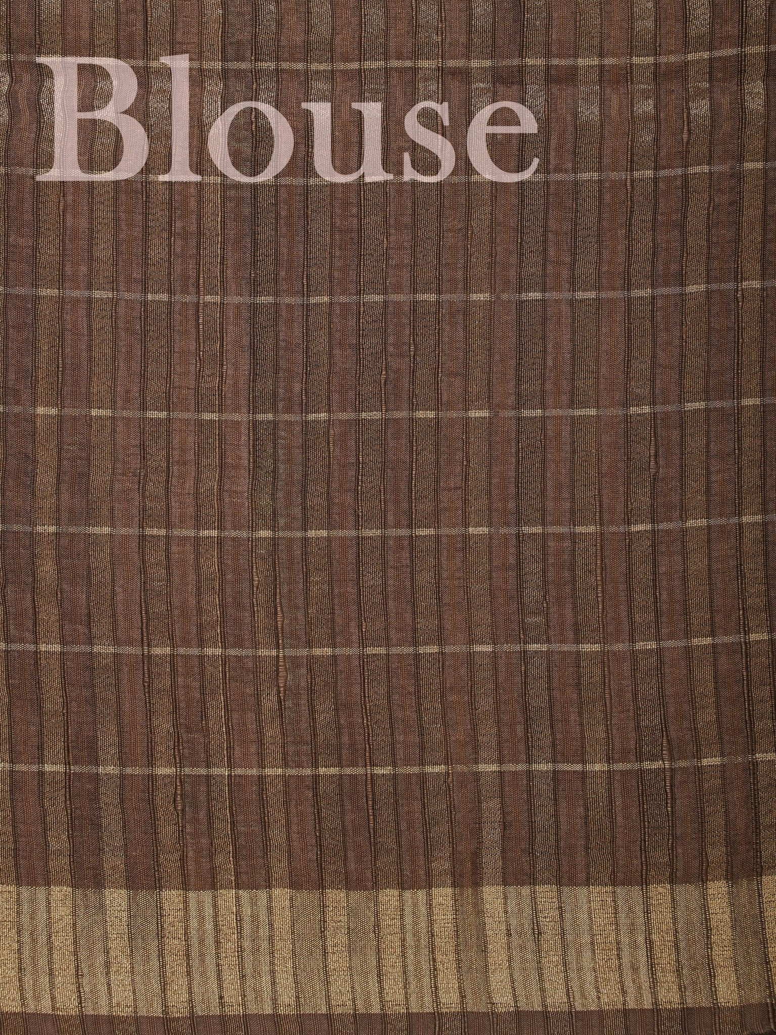 Tussars Black Semi Tussar Manoranjitham Weaves - Handloom Store