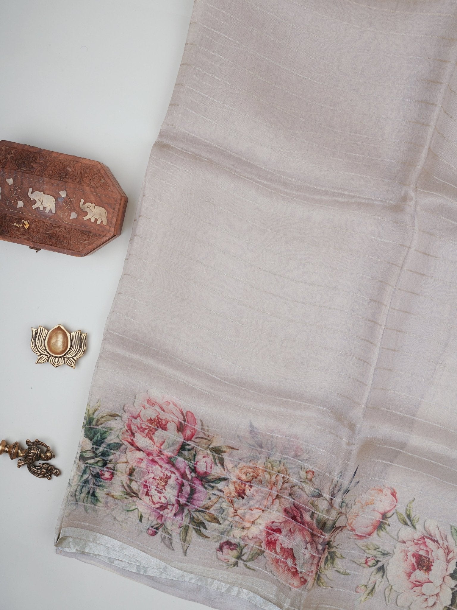 Kora Grey Kora - Manoranjitham Weaves - Handloom Store