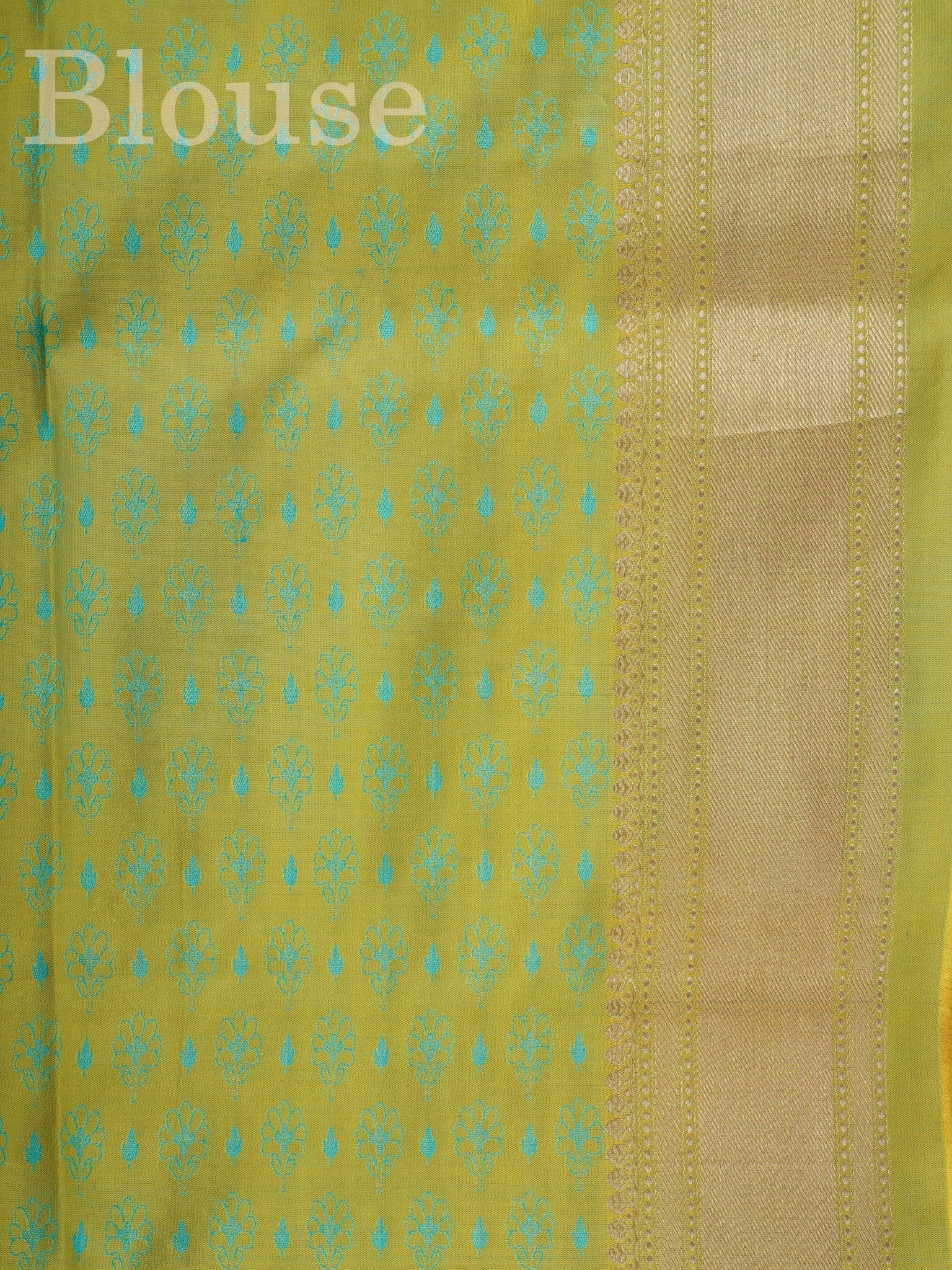 Katan Yellow 100% Pure Katan Silk Manoranjitham Weaves - Handloom Store