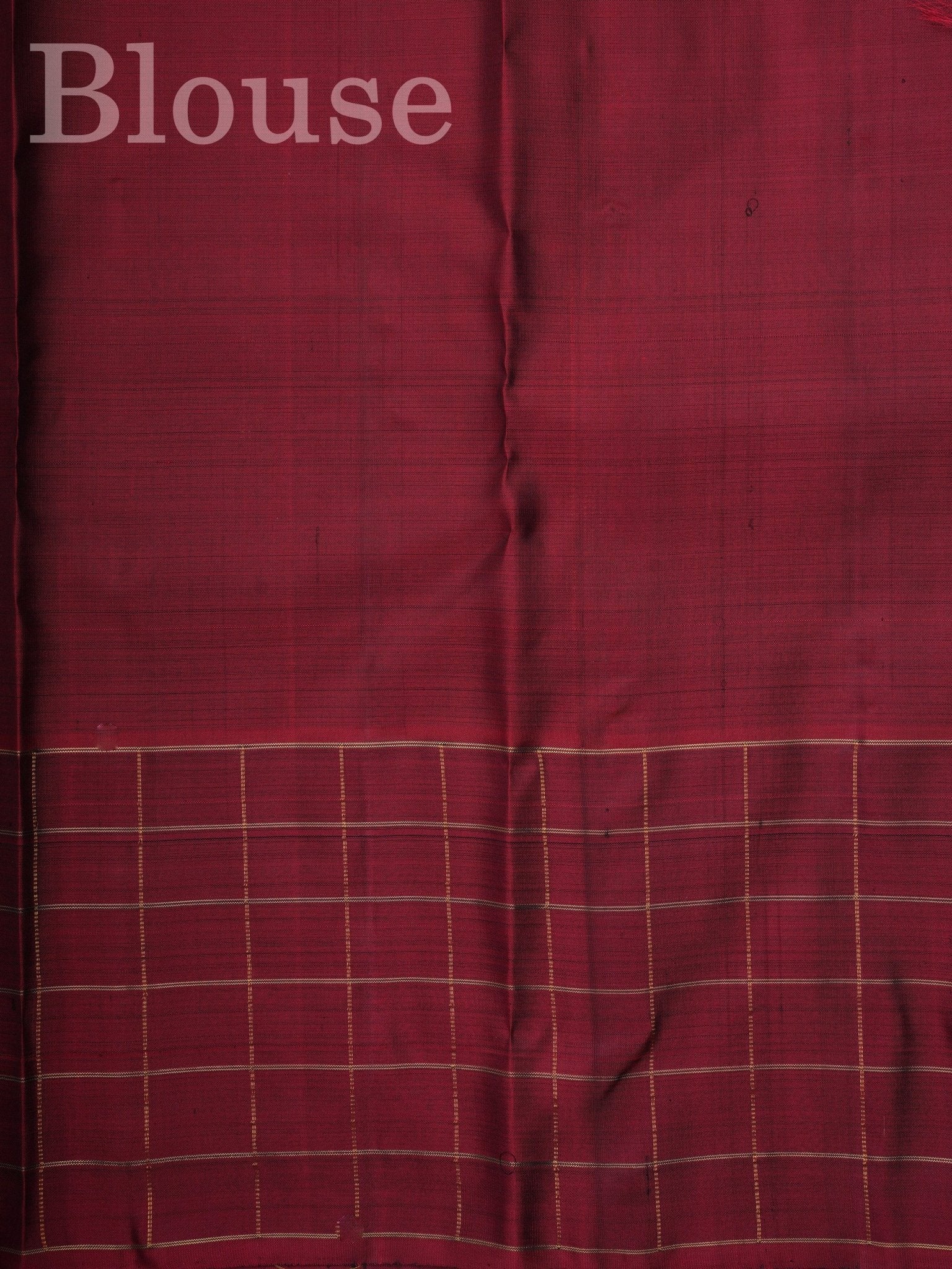 Kanchipuram Silk Black 100% Pure Silk  Manoranjitham Weaves - Handloom Store