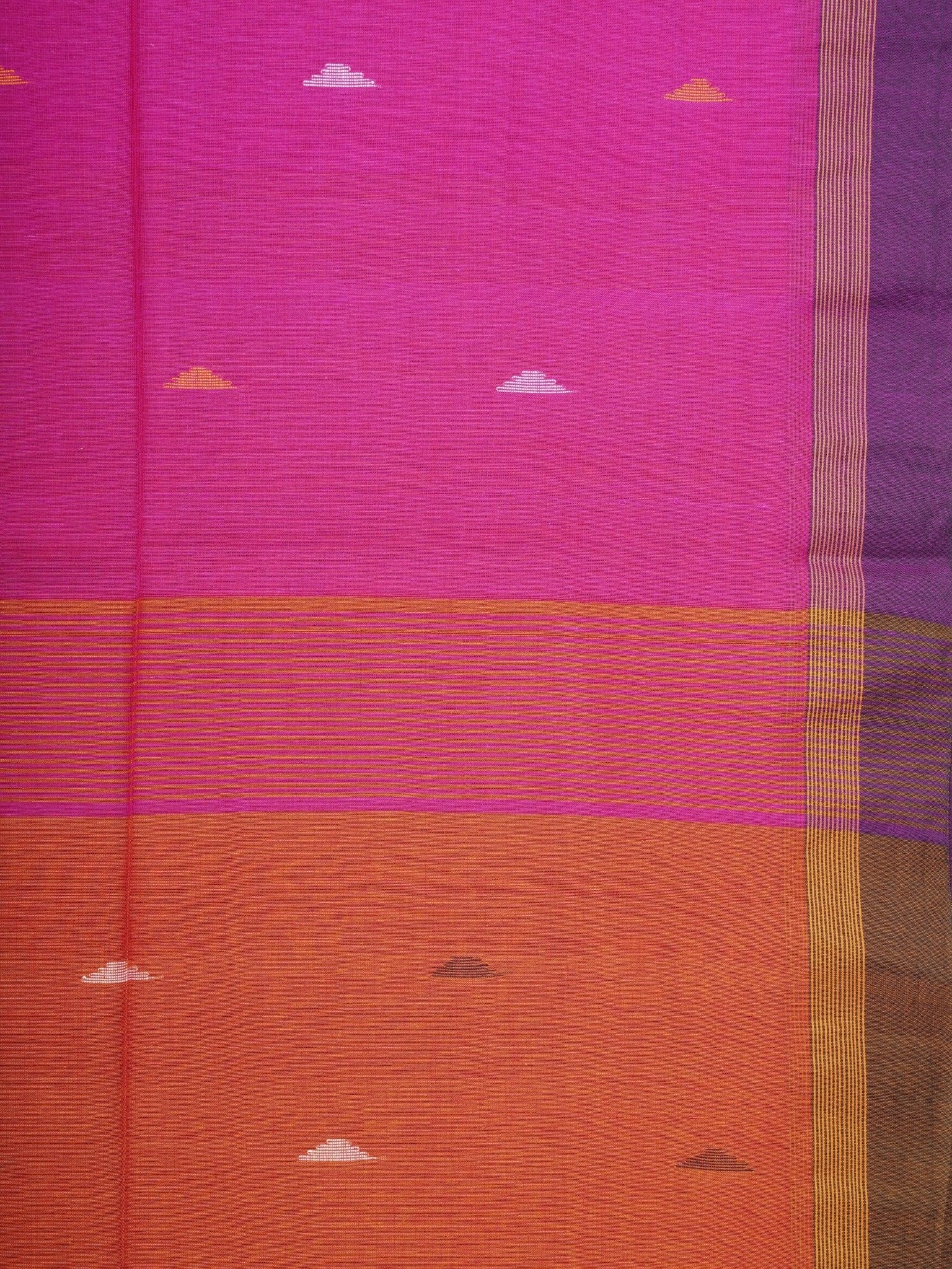 Cotton Orange 100% Pure Cotton Manoranjitham Weaves - Handloom Store