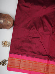Narayanpet Maroon 100% Pure Silk  Manoranjitham Weaves - Handloom Store