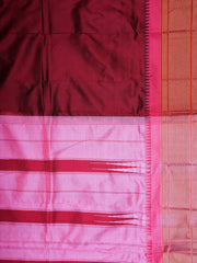 Narayanpet Maroon 100% Pure Silk  Manoranjitham Weaves - Handloom Store