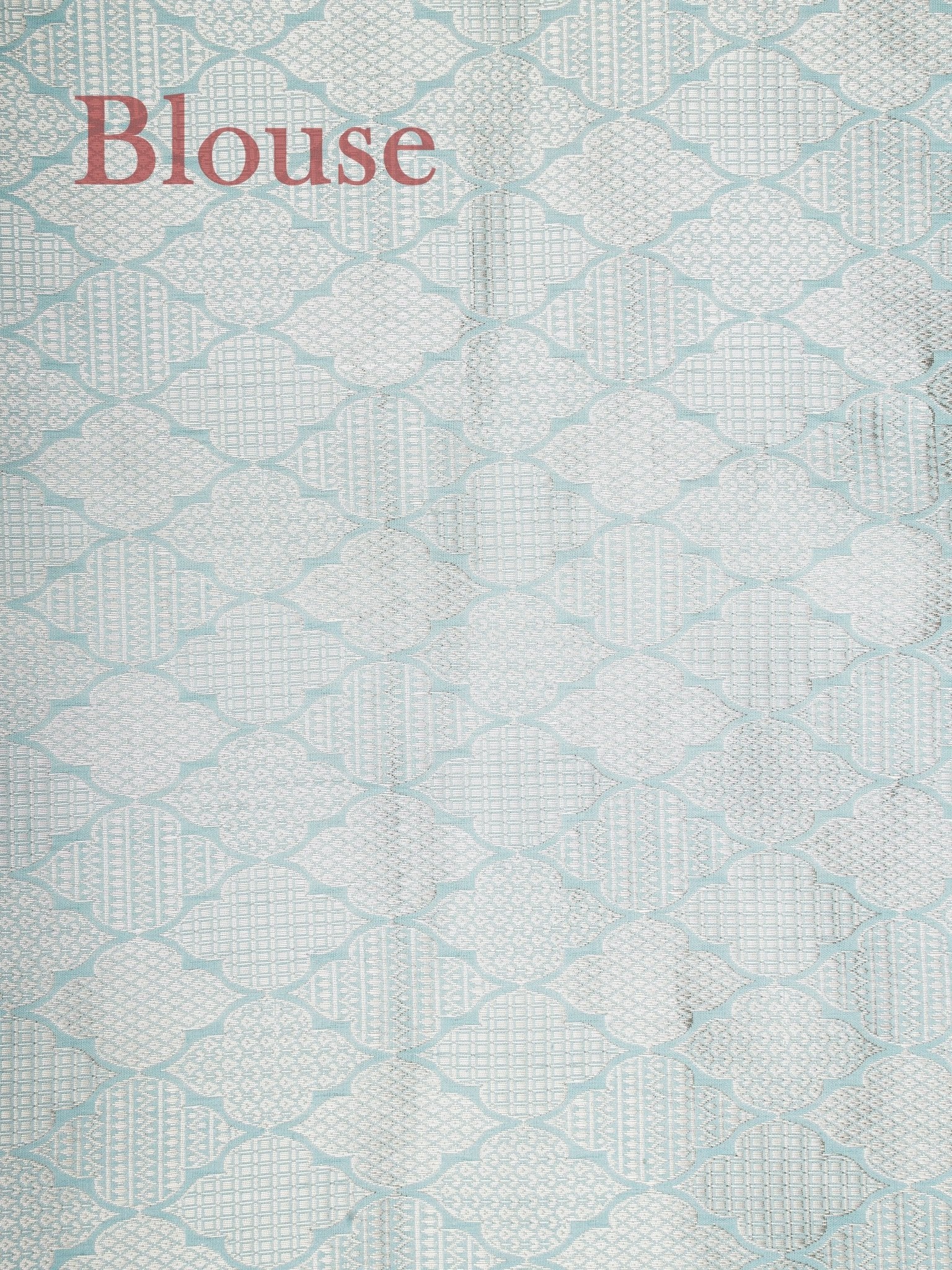 Net Poweder Blue 100% Pure Crush Tissue Manoranjitham Weaves - Handloom Store