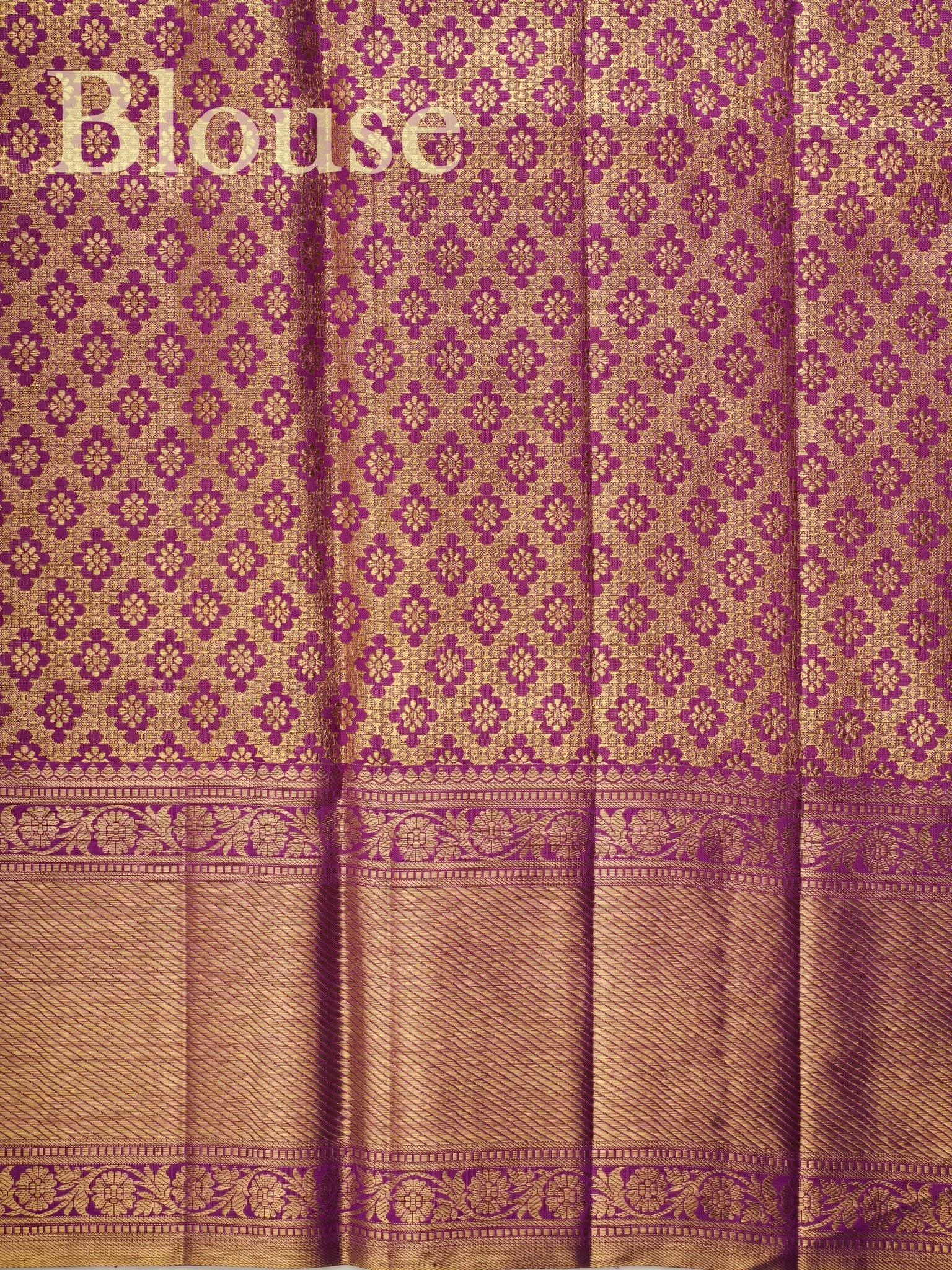 Kanchipuram Silk Cream 100% Pure Silk 