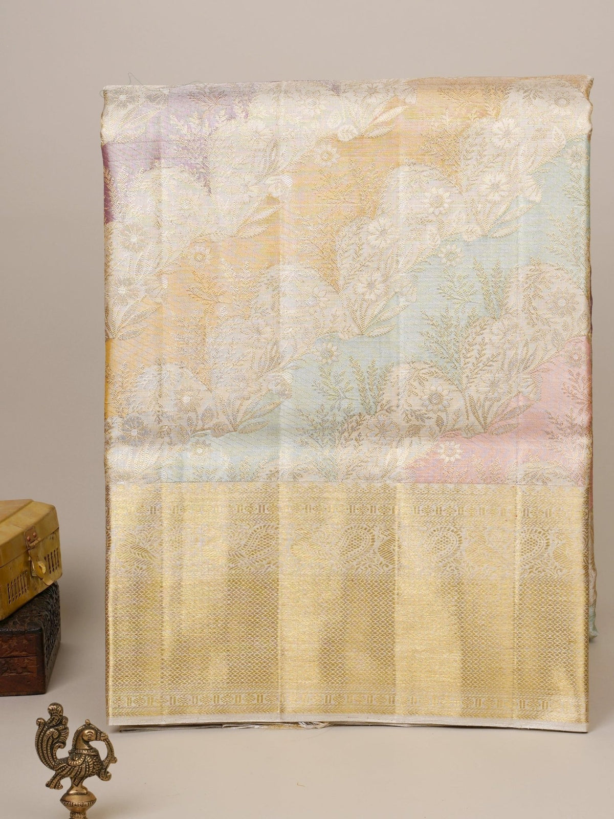 Kanchipuram Silk Multi Colour 100% Pure Silk 
