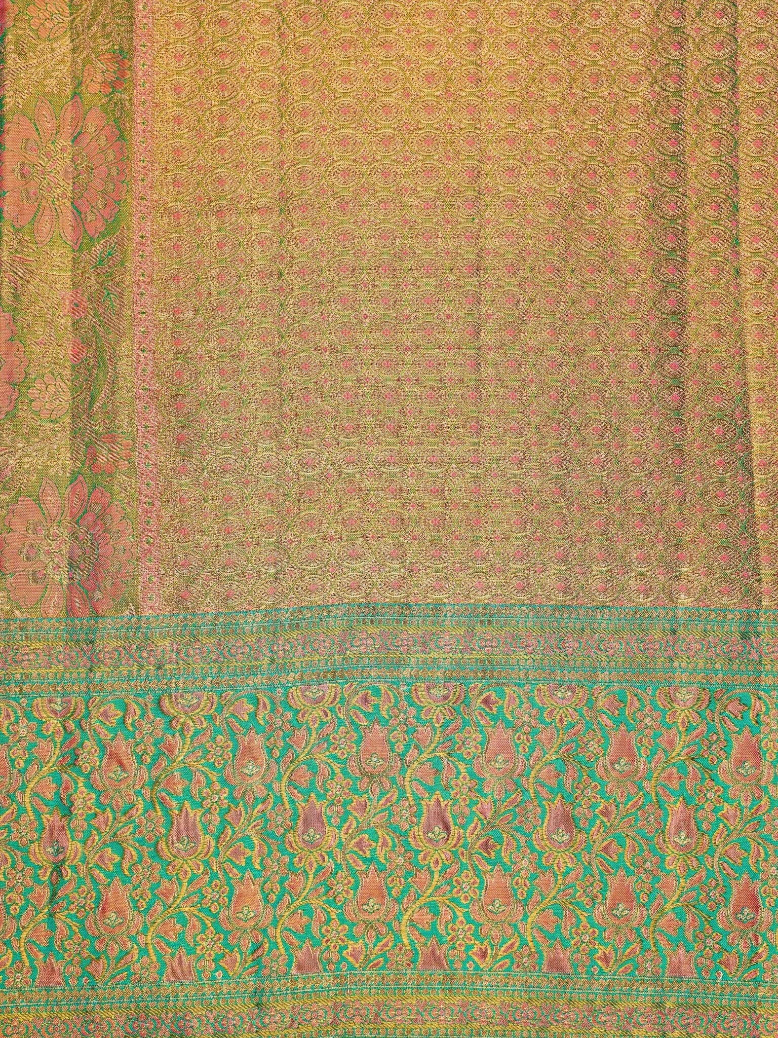 Kanchipuram Silk Baby Pink 100% Pure Silk 
