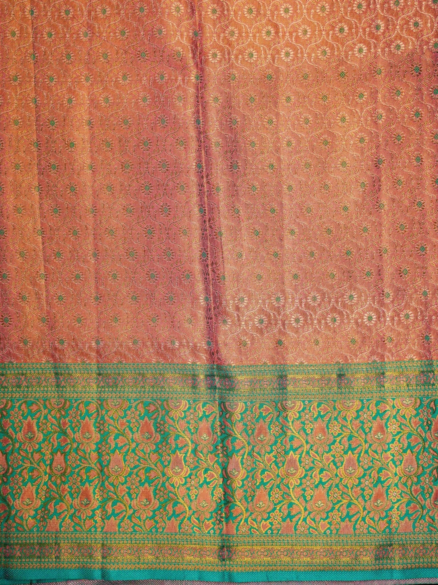 Kanchipuram Silk Baby Pink 100% Pure Silk 