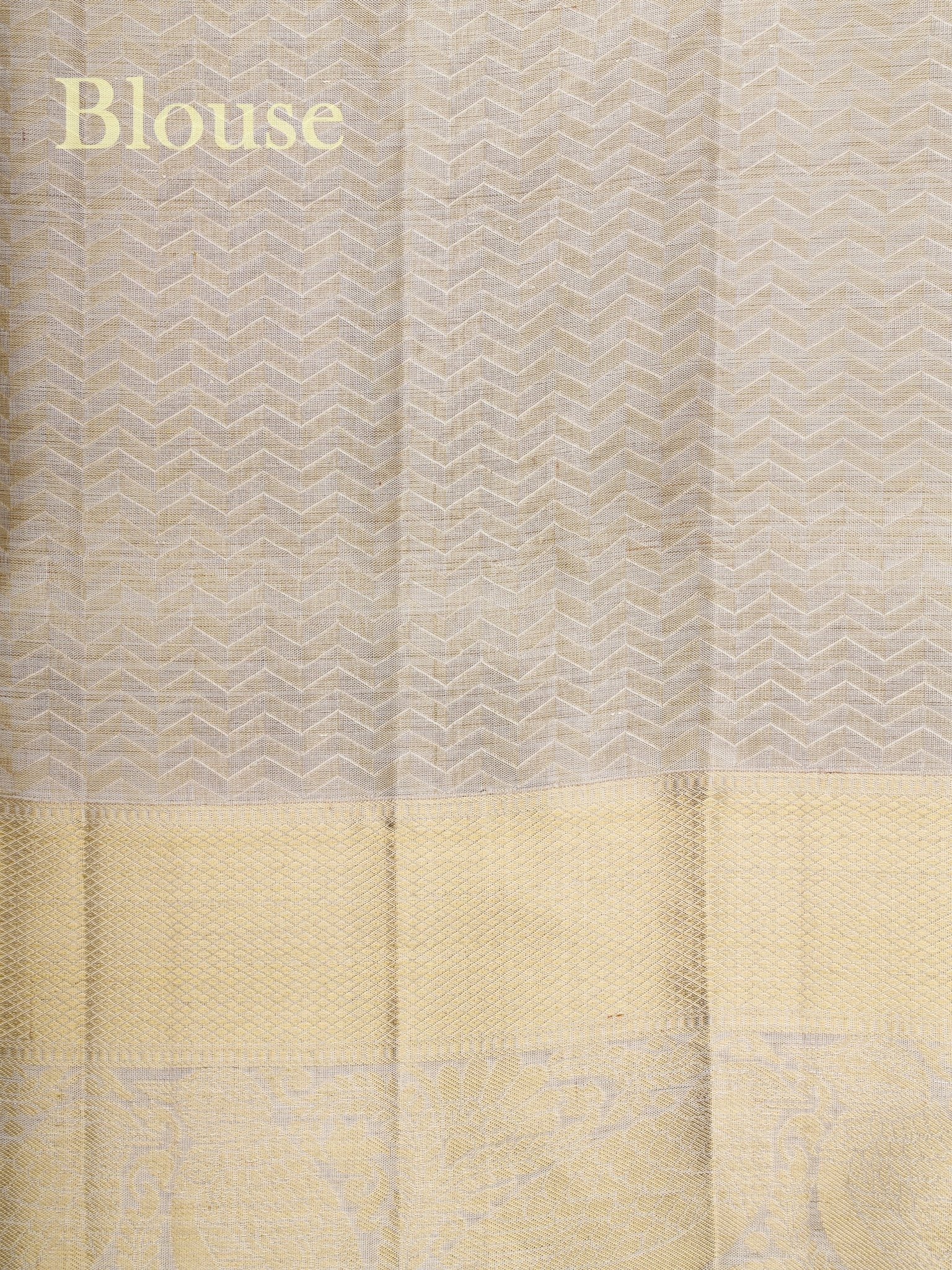 Kanchipuram Silk Silver 100% Pure Silk 