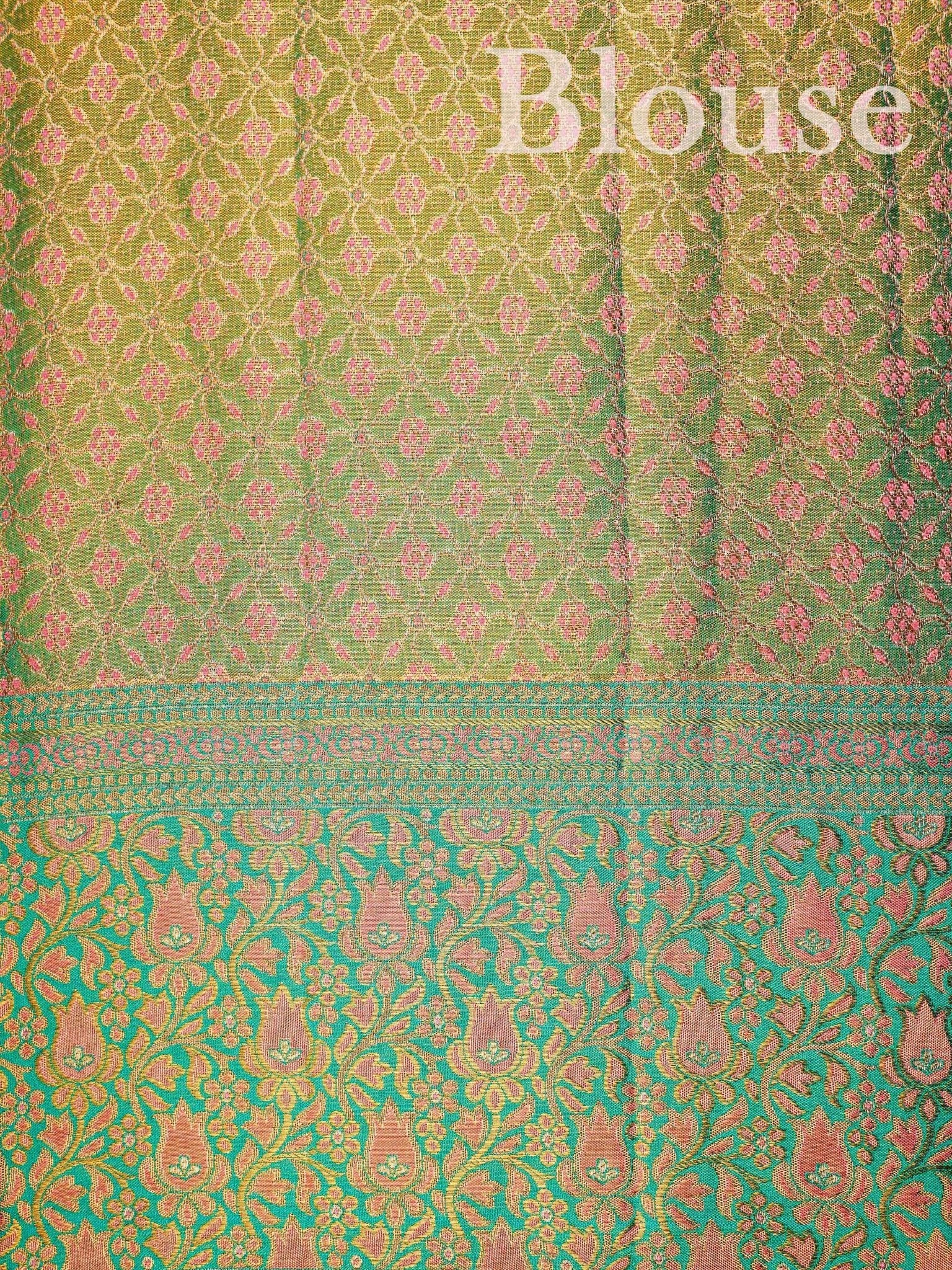 Kanchipuram Silk Baby Pink 100% Pure Silk 