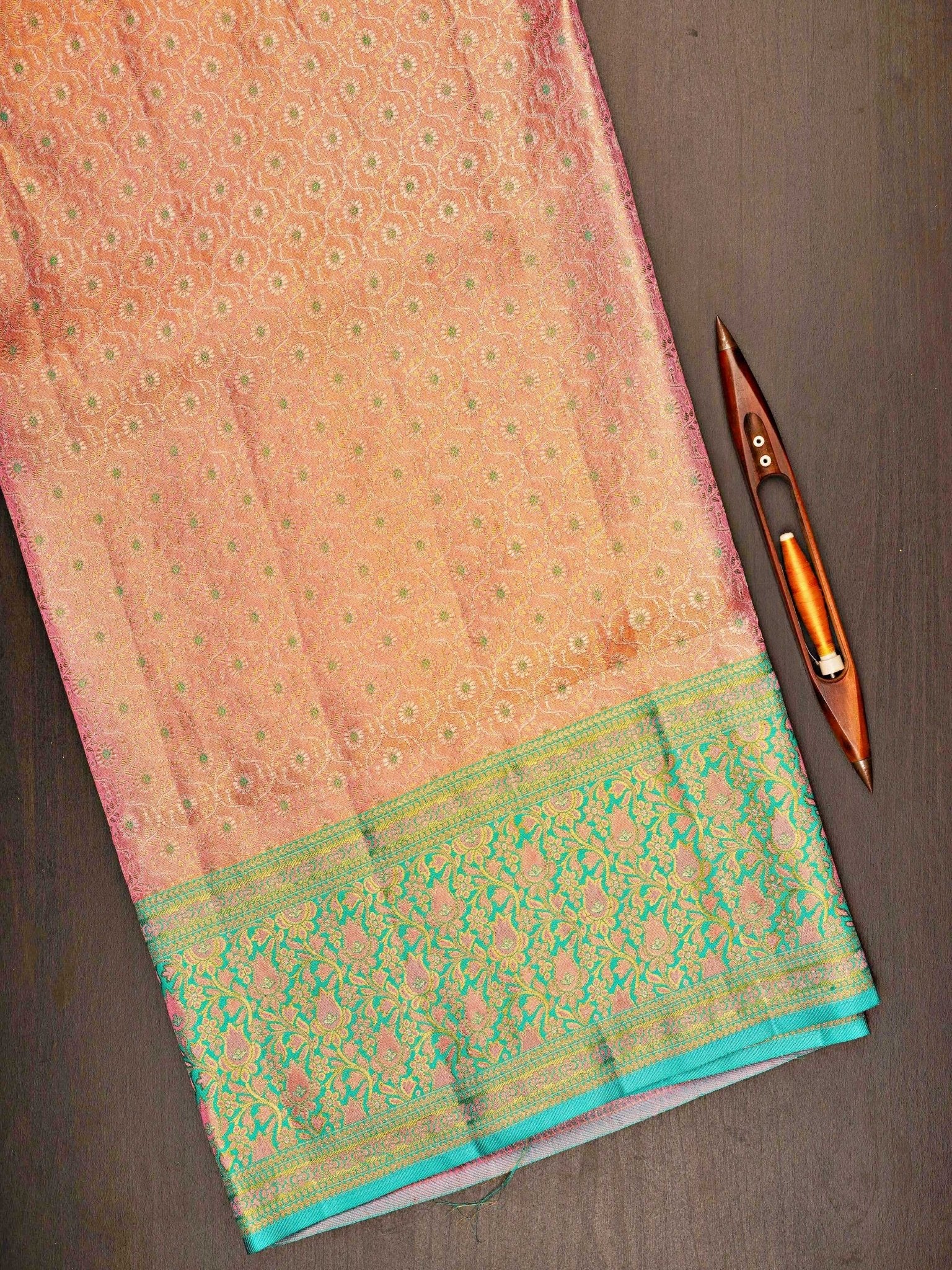 Kanchipuram Silk Baby Pink 100% Pure Silk 