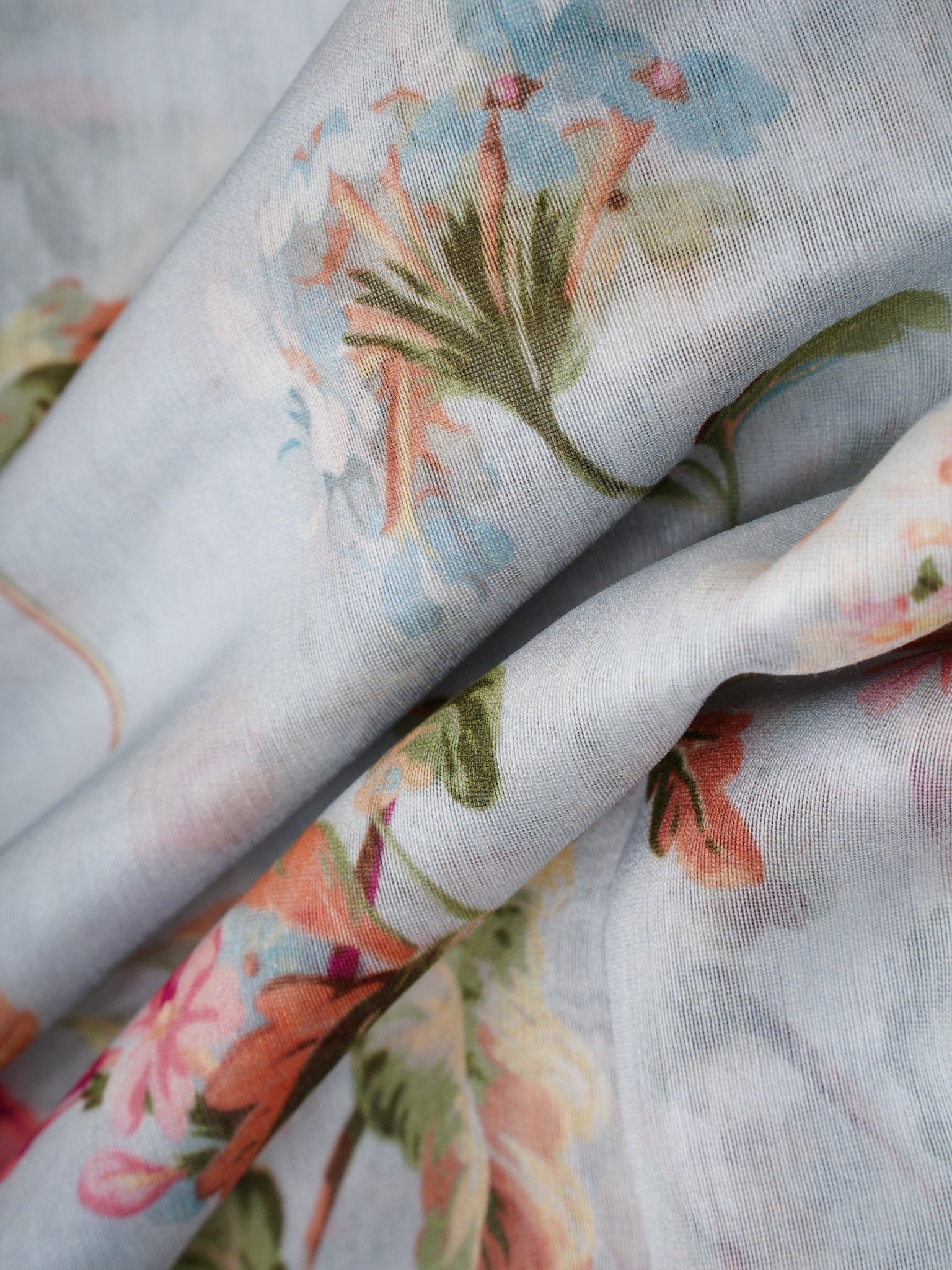 Cotton Powder Blue Silk Cotton Manoranjitham Weaves - Handloom Store