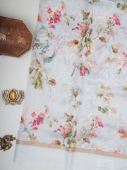 Cotton Powder Blue Silk Cotton Manoranjitham Weaves - Handloom Store