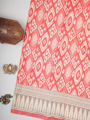 Satin Red Semi Mushru Manoranjitham Weaves - Handloom Store