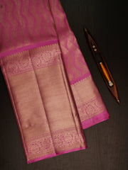 Kanchipuram Silk Pink 100% Pure Silk  Manoranjitham Weaves - Handloom Store