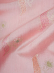 Chiniya Silk Baby Pink 100% Pure Chiniya Silk  Manoranjitham Weaves - Handloom Store