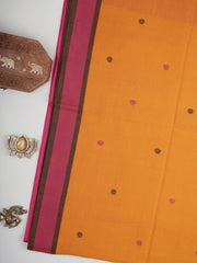 Cotton Orange 100% Pure Cotton Manoranjitham Weaves - Handloom Store