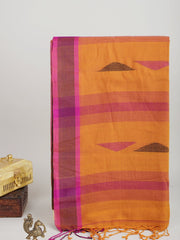 Cotton Orange 100% Pure Cotton Manoranjitham Weaves - Handloom Store
