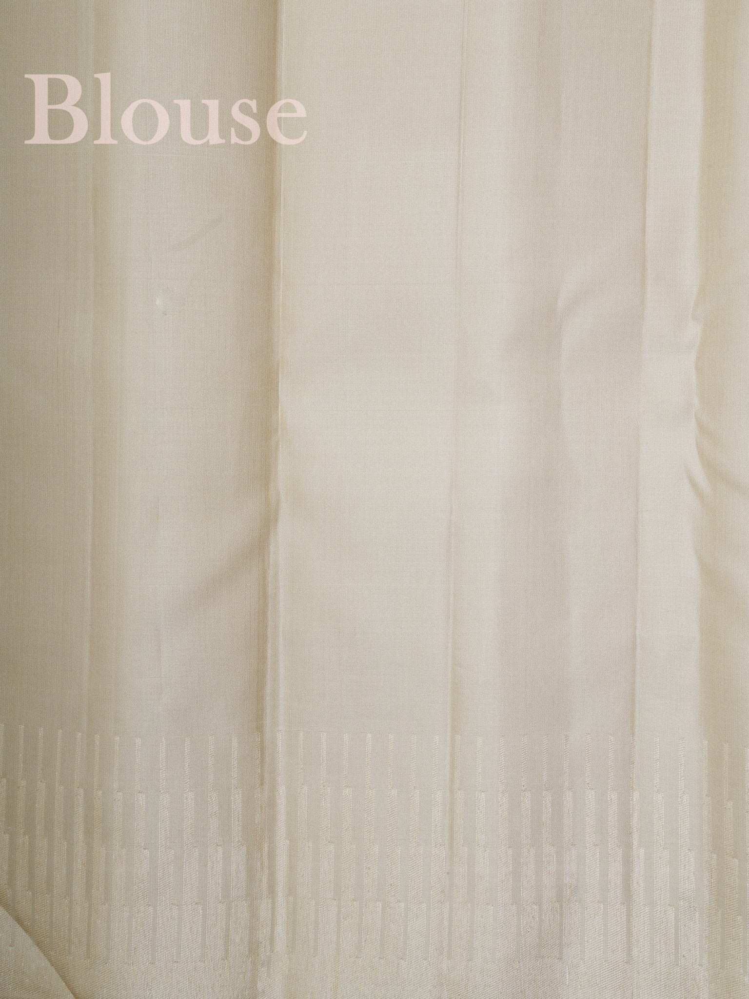 Kanchipuram Silk Cream 100% Pure Silk  - Manoranjitham Weaves - Handloom Store