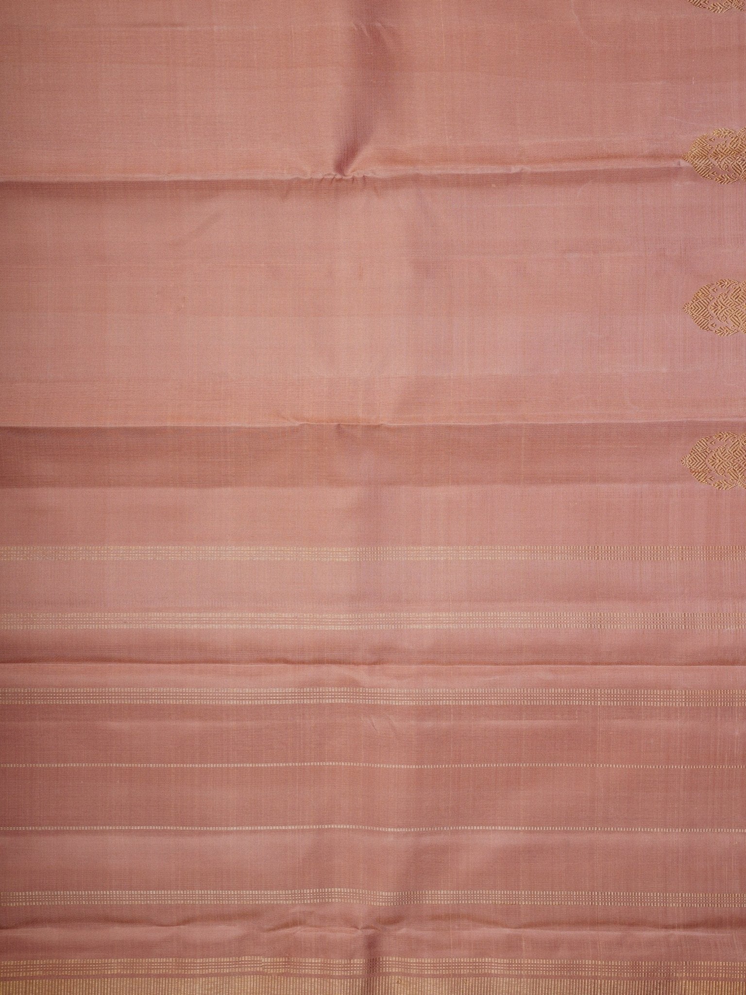 Kanchipuram Silk Orange 100% Pure Silk  - Manoranjitham Weaves - Handloom Store