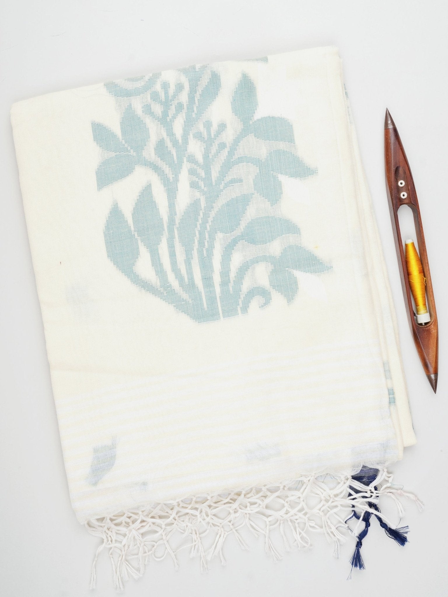 Cotton White 100% Pure Cotton Manoranjitham Weaves - Handloom Store