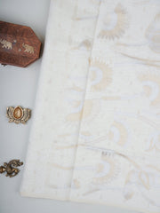 Cotton Cream Linen Cotton Manoranjitham Weaves - Handloom Store